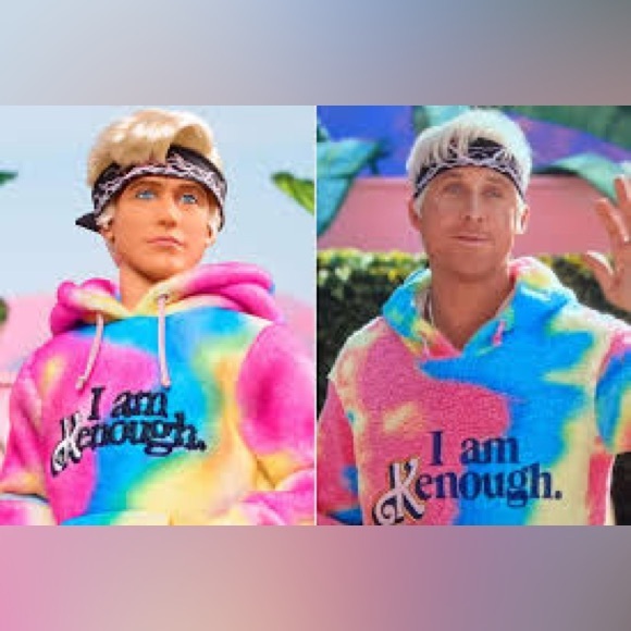 ♻️⚡️🚚 MOVING SALE! 🌈 Barbie The Movie Official “I Am Kenough” Unisex Hoodie - Picture 1 of 3